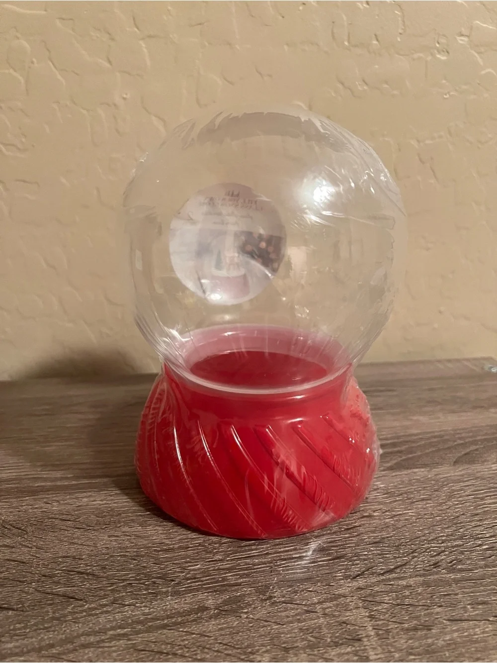Target Bullseye Fill Your Own Glass Snow Globe Christmas Holiday Red NWT